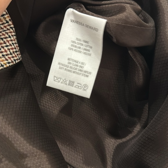 Vanessa Seward NWT Brown Pattern Blazer with adjustable waist sash 🤎 - Picture 6 of 7